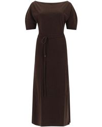 Lemaire - Boat Neck Midi Dress - Lyst