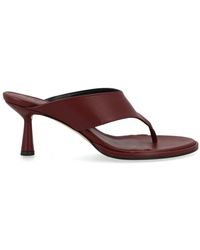 Aeyde - Bordeaux Nappa Leather Sandals - Lyst