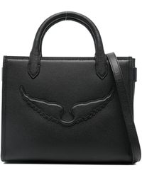 Zadig & Voltaire - Angel Tote Xs Grained Leather - Lyst