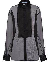 Prada - Silk Organza Shirt - Lyst