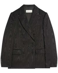 Dries Van Noten - Moiré Blazer Met Dubbele Rij Knopen - Lyst