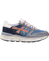 Premiata - Premiata Weiße Turnschuhe Mick Blau - Lyst