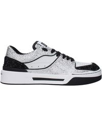 Dolce & Gabbana - Sneakers New Roma Femmes en cuir blanc / noir - Lyst