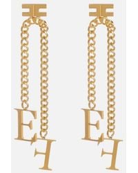 Elisabetta Franchi - Pendientes de con cadena colgante - Lyst