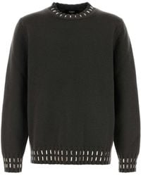 Fendi - Charcoal Wool Blend Sweater - Lyst