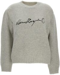 MM6 by Maison Margiela - Wool Crewneck Sweater - Lyst