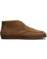 Tod's - Suede Leather Ankle Boots - Lyst