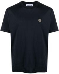 Stone Island - Logo Cotton T Shirt - Lyst