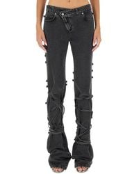 McQueen - Alexander Mc Queen Jeans With Knotted Detail - Lyst