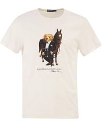 Polo Ralph Lauren - T Shirt With Polo Bear Print - Lyst