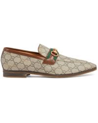 Gucci - Leather Monogram Loafers - Lyst