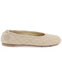 Burberry - Quilted Leather Sadler Ballet Flats - Lyst