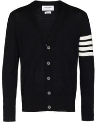Thom Browne - Cardigan Con Intarsio 4Bar - Lyst