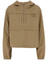 Miu Miu - Embroidered Ripstop Fabric Jacket - Lyst