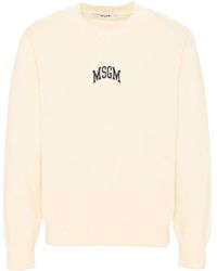 MSGM - Pullover Unisex Crema/Creme - Lyst