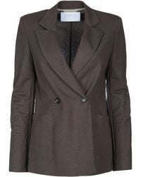 Harris Wharf London - D.B. Blazer With Shoulder Pads Rayon - Lyst