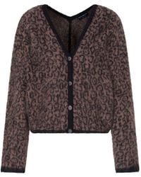 Emporio Armani - Cardigan À Motif Léopard - Lyst