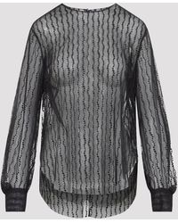 Alberta Ferretti - Tule Blouse - Lyst
