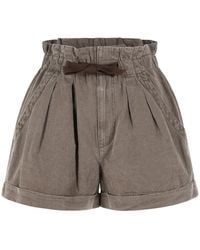 Isabel Marant - 'Nirma' Cotton And Linen Shorts - Lyst