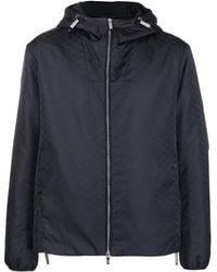 Emporio Armani - Allover Logo Blouson Jacket - Lyst