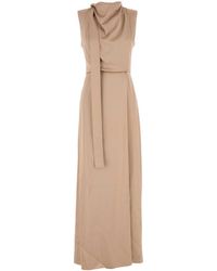 Fendi - Satin Long Dress - Lyst