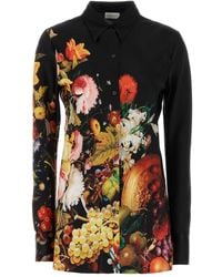 Dries Van Noten - Printed Silk Satin Shirt - Lyst