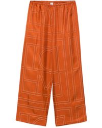 TOTEME - Monogram Silk Pajama Pants - Lyst