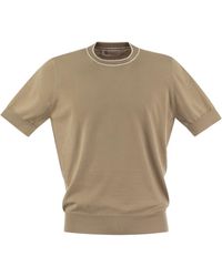 Brunello Cucinelli - Cotton Knit T-Shirt - Lyst