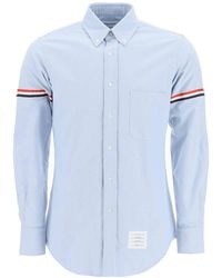 Thom Browne - Oxford Shirt With Tricolor Ribbon - Lyst