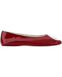 Tory Burch - Burgundy Slip On Ballet Flats - Lyst