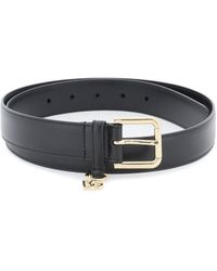 Dolce & Gabbana - Belt With Charm Logo - Lyst