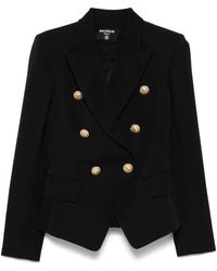 Balmain - Wollen Jack Met Dubbele Rij Knopen - Lyst