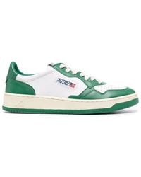 Autry - Medalist Low & Bicolour Leather Trainers , Leather - Lyst