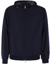 Fedeli - Reversible Bomber Jacket With Hood - Lyst
