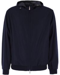 Fedeli - Reversible Bomber Jacket With Hood - Lyst