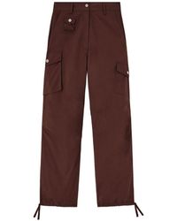 Ganni - Organic Cotton Cargo Trousers - Lyst