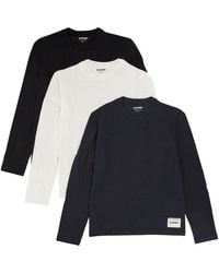 Jil Sander - 3 Pack T -shirt Met Lange Mouwen - Lyst