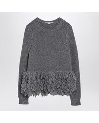 Stella McCartney - Stella Mc Cartney Wool Sweater With Feather Insert - Lyst