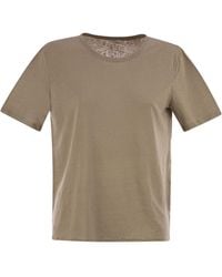 Majestic - Linen Crew-Neck T-Shirt - Lyst