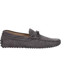 Tod's - Suede Moccasins/Stone - Lyst