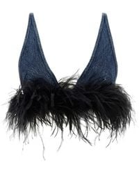Miu Miu - Feather Cotton Top For - Lyst