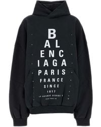 Balenciaga - Sweat-Shirt À Capuche Oversize Optical Délavé - Lyst