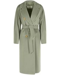 Max Mara - Madame' Virgin Wool And Sage Cashmere Coat - Lyst