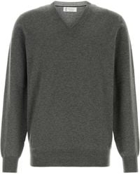 Brunello Cucinelli - Regular V Neck Sweater - Lyst