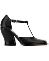Loewe - Leather T-Bar Pumps - Lyst