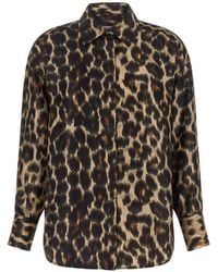 Alberto Biani - Printed Silk Shirt - Lyst