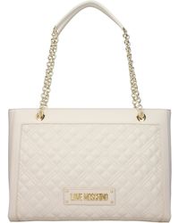 Love Moschino - Borse A Spalla Donna Poliuretano/Avorio - Lyst