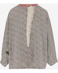 Péro - Baumwolltop mit Blumenmuster - Lyst