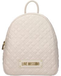 Love Moschino - Zaini E Marsupi Donna Poliuretano/Avorio - Lyst