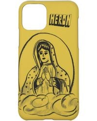 Heron Preston - Porta Iphone Iphone 11 Pro Uomo Pvc Giallo/Senape - Lyst